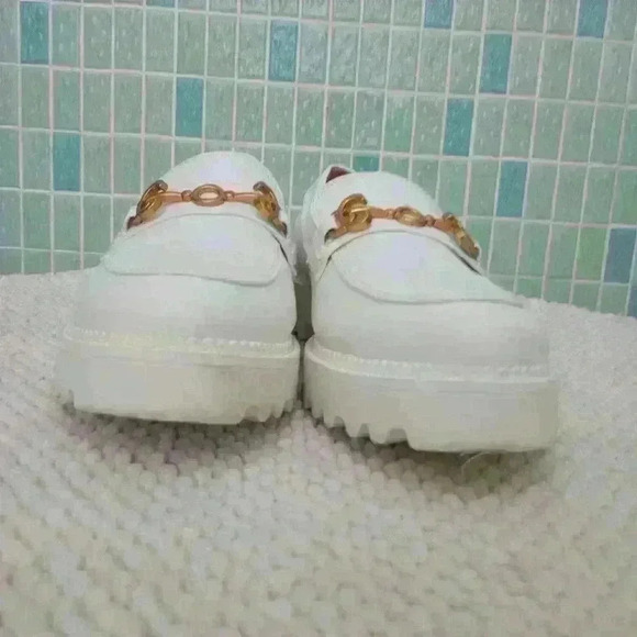 Circus NY by Sam Edelman Deana Loafer Bright White with Gold hardware - Picture 4 of 13